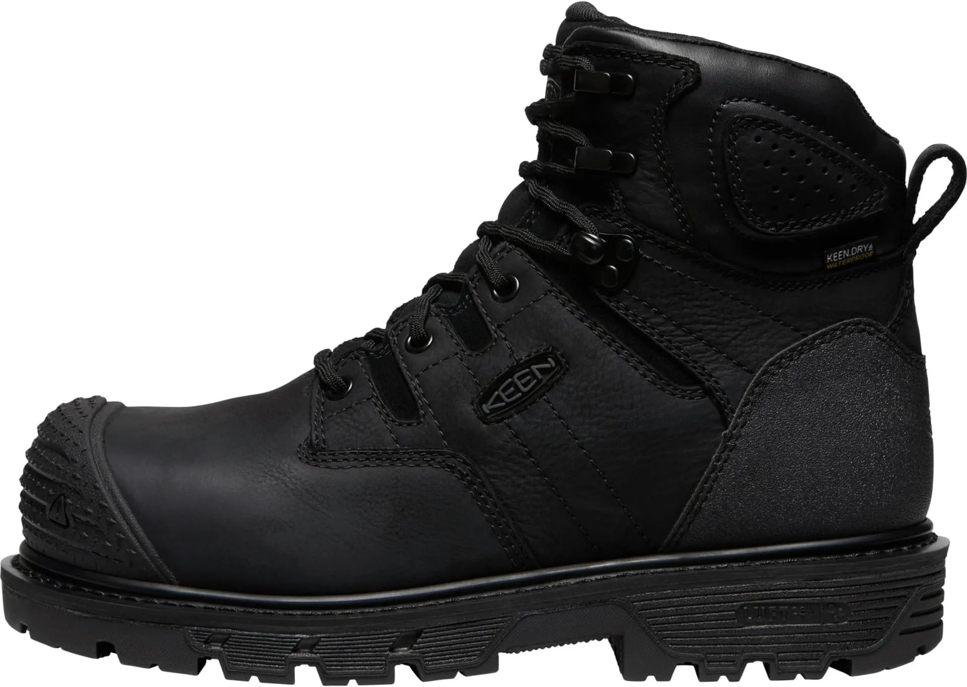 Camden 6" Waterproof Composite Toe KEEN Utility Work Shoes color Black/Black