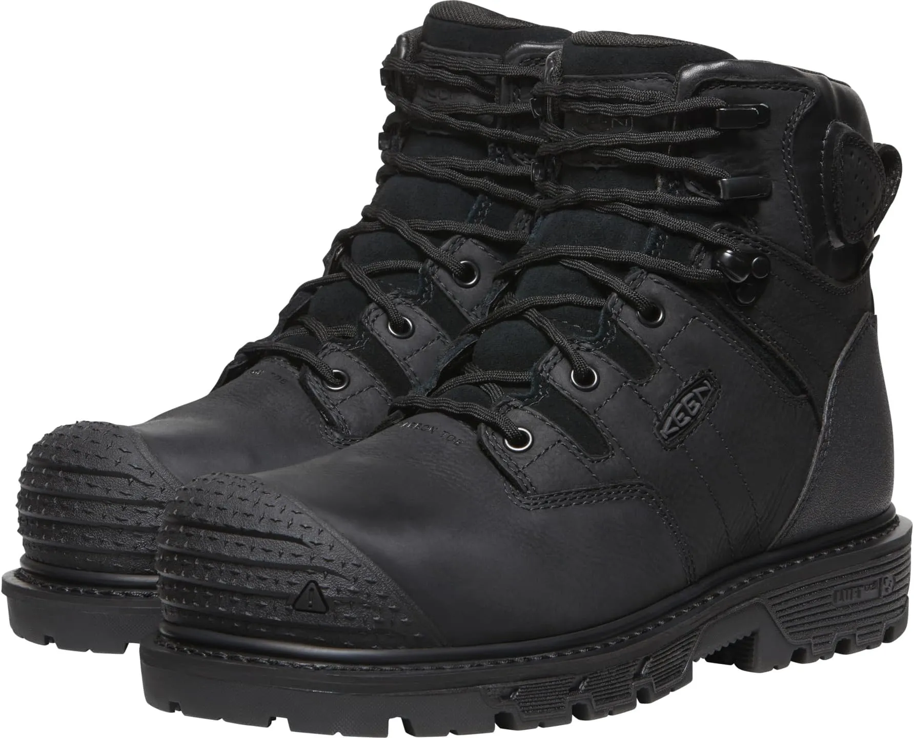 Camden 6" Waterproof Composite Toe KEEN Utility Work Shoes color Black/Black