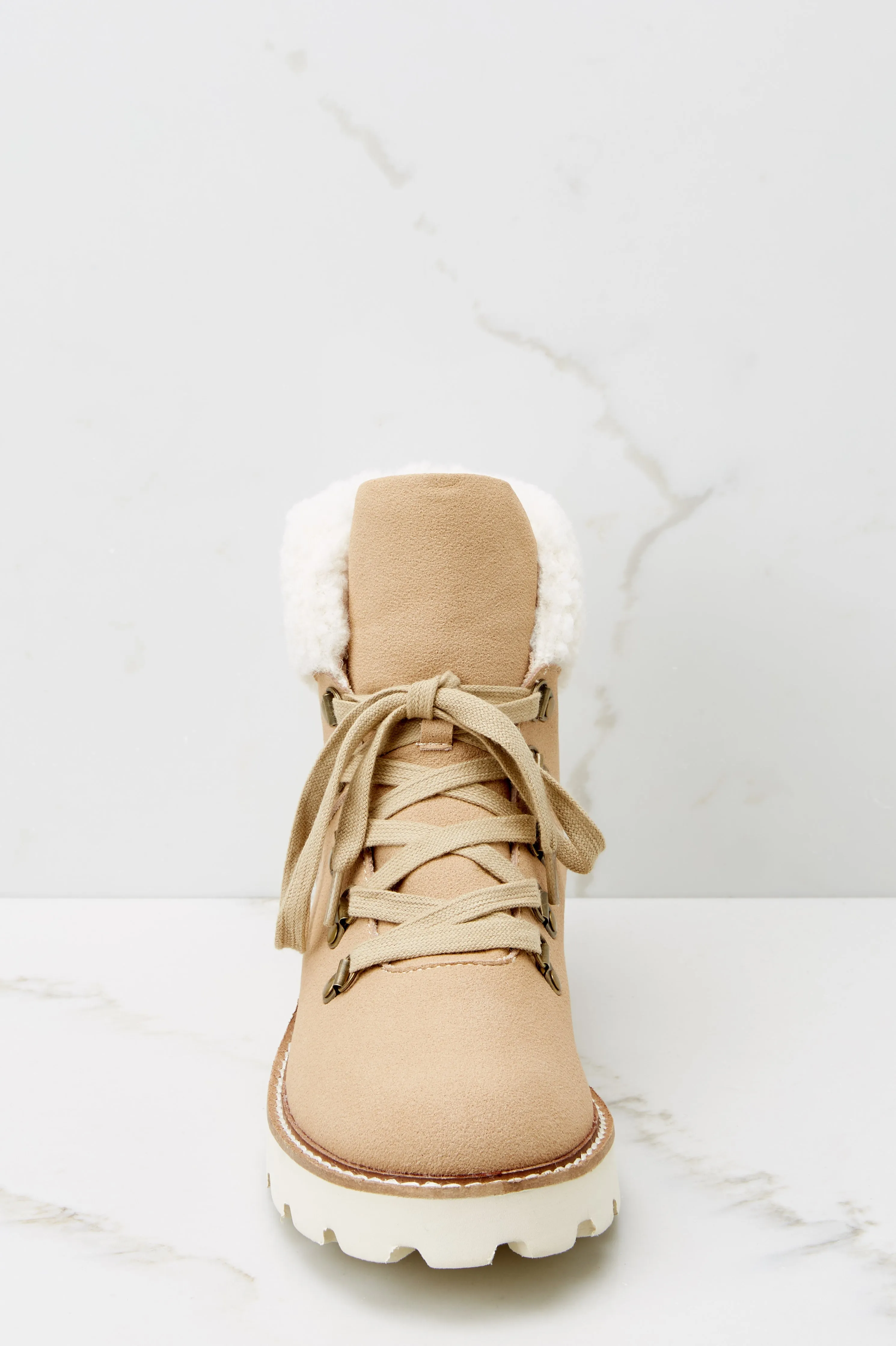 In Step Tan Lace Up Boots