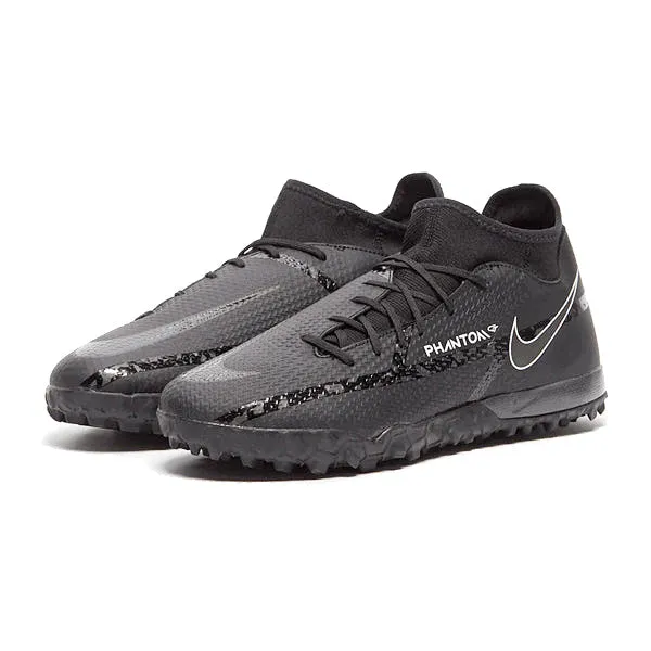 Nike Phantom GT2 Academy DF Turf Soccer Shoes (Black/Dark Smoke Grey)