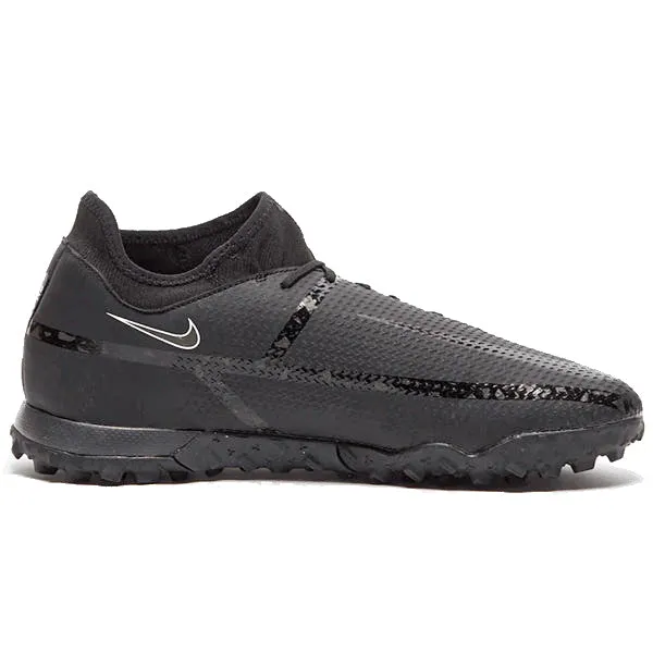 Nike Phantom GT2 Academy DF Turf Soccer Shoes (Black/Dark Smoke Grey)