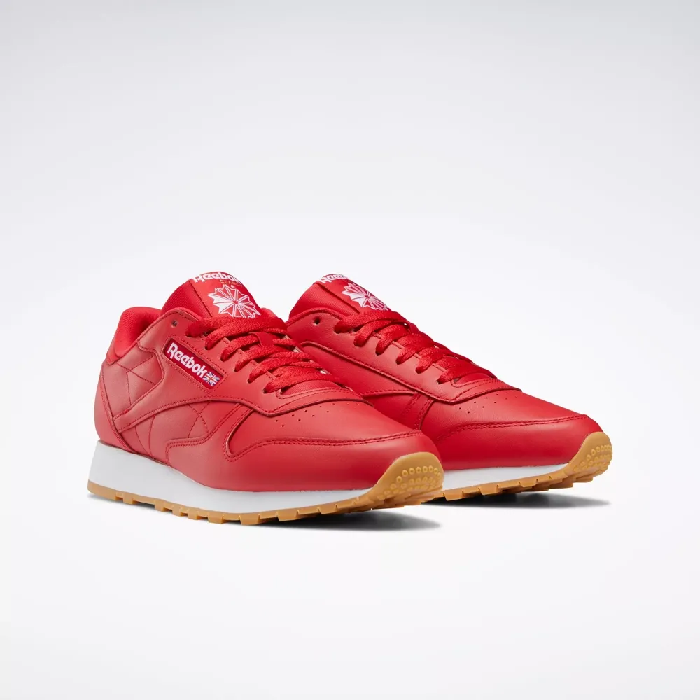 Reebok Men's Classic Leather Shoes - Vector Red / Ftwr White / Rubber Gum