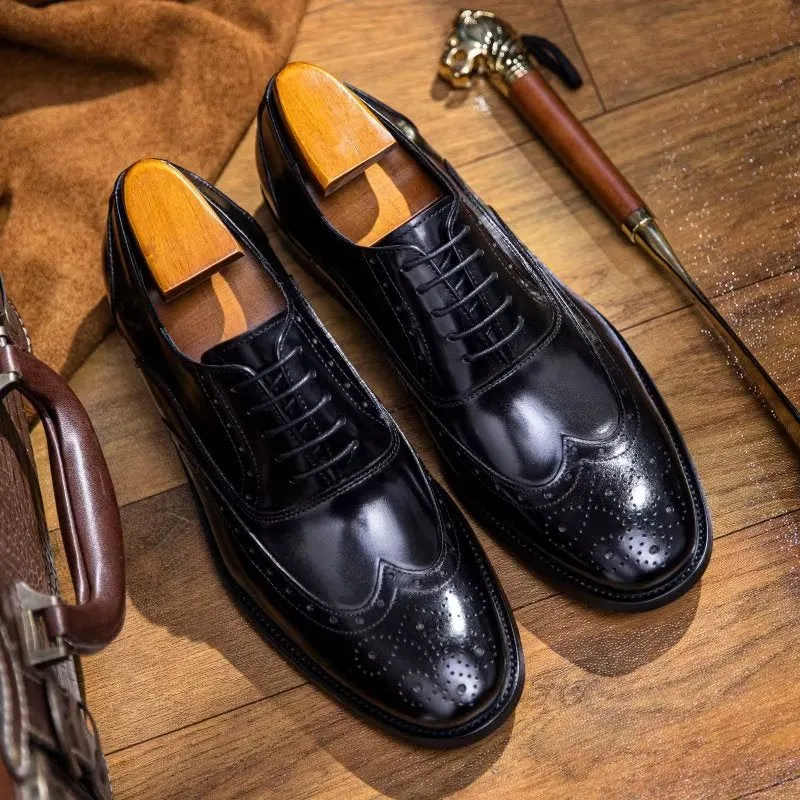 Refined Leather Polished Classic Oxford Shoes