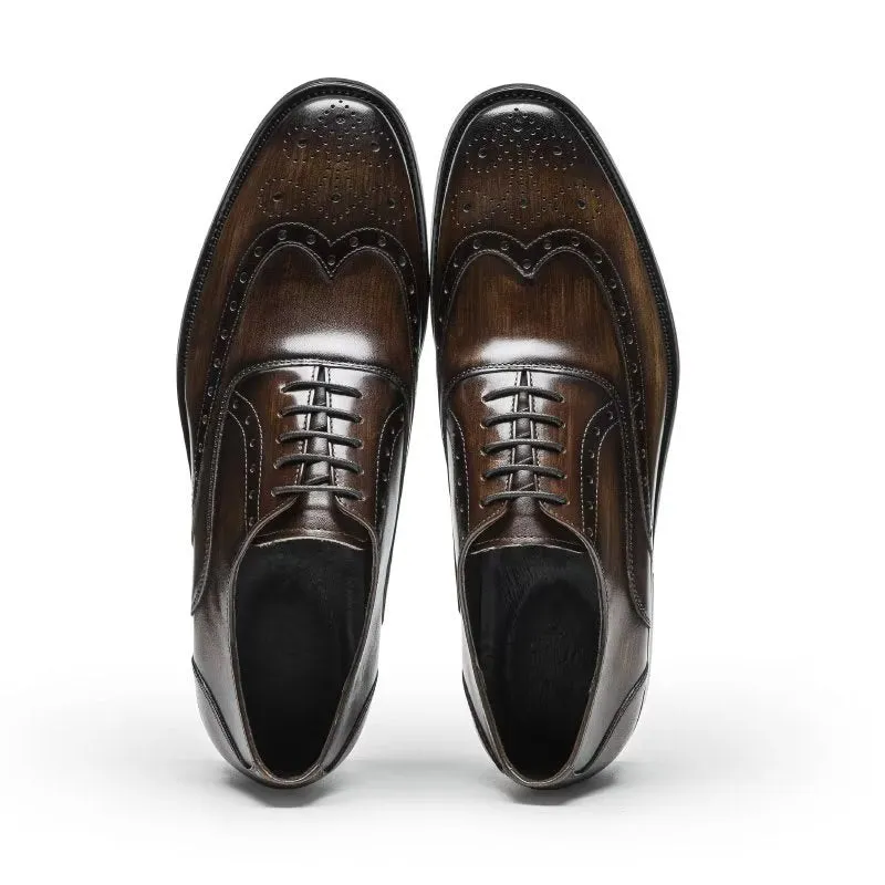 Refined Leather Polished Classic Oxford Shoes