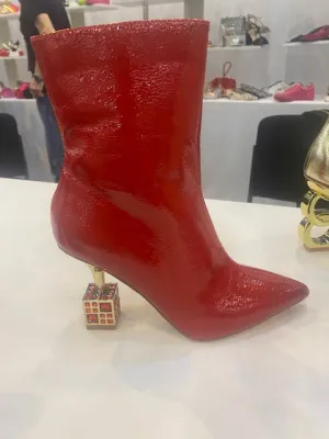 Sexy Red High Heal Boots with Dice Heal