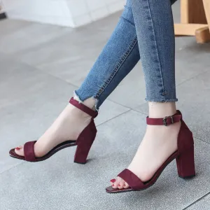 SH368 - Suede Fashion Wedge Sandals