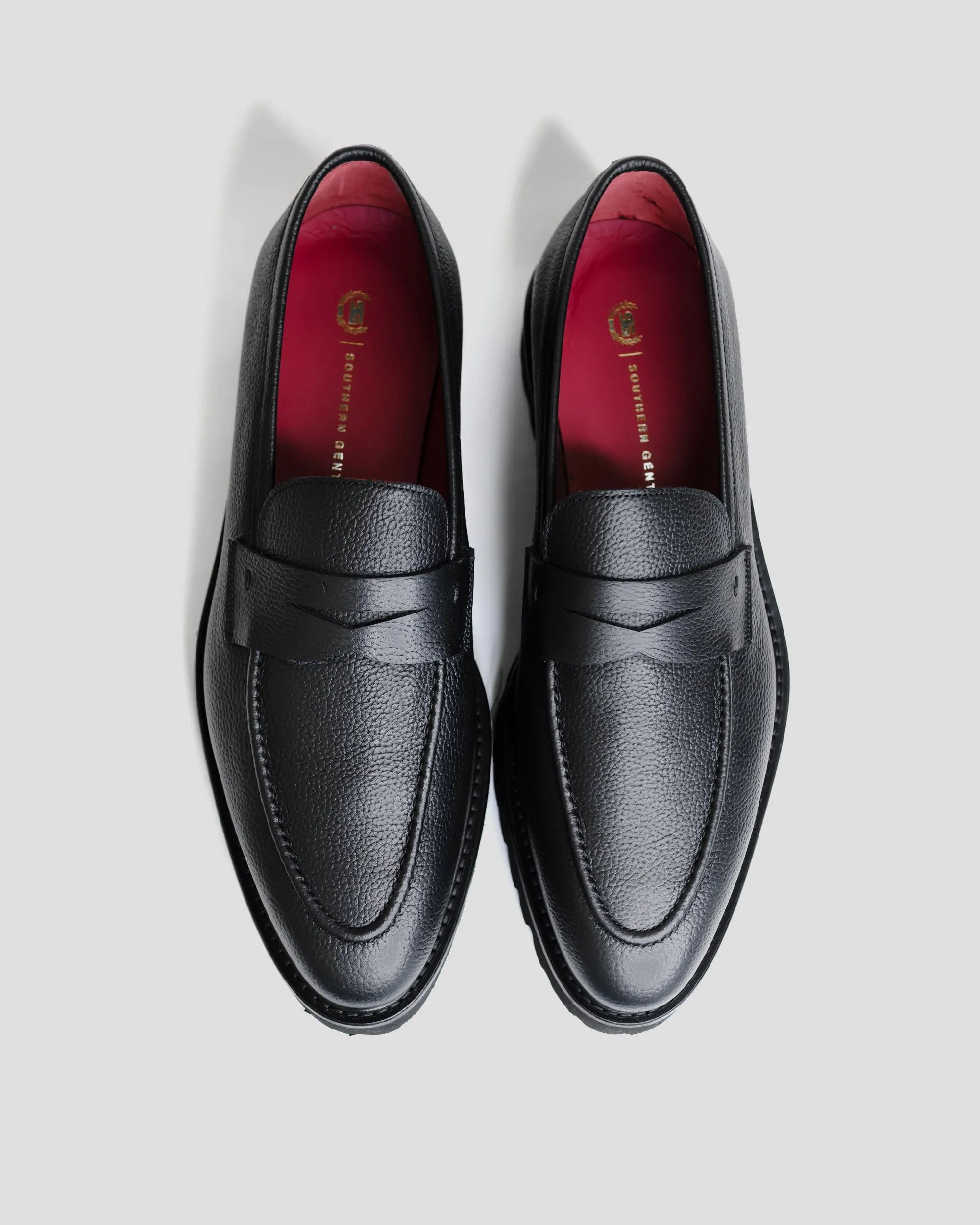 Smithson Penny Lug Loafer – Black