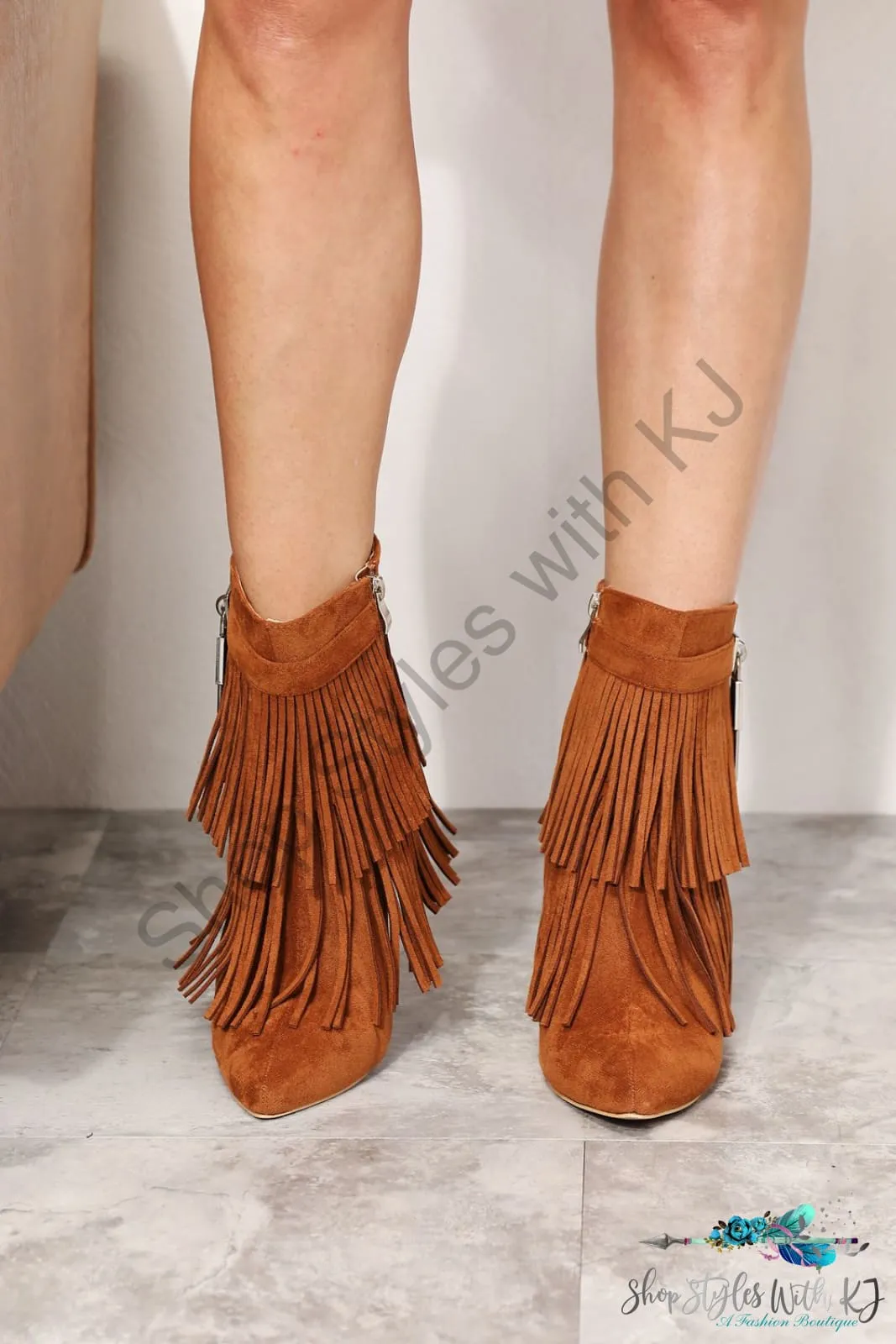 Tassel Wedge Heel Ankle Booties