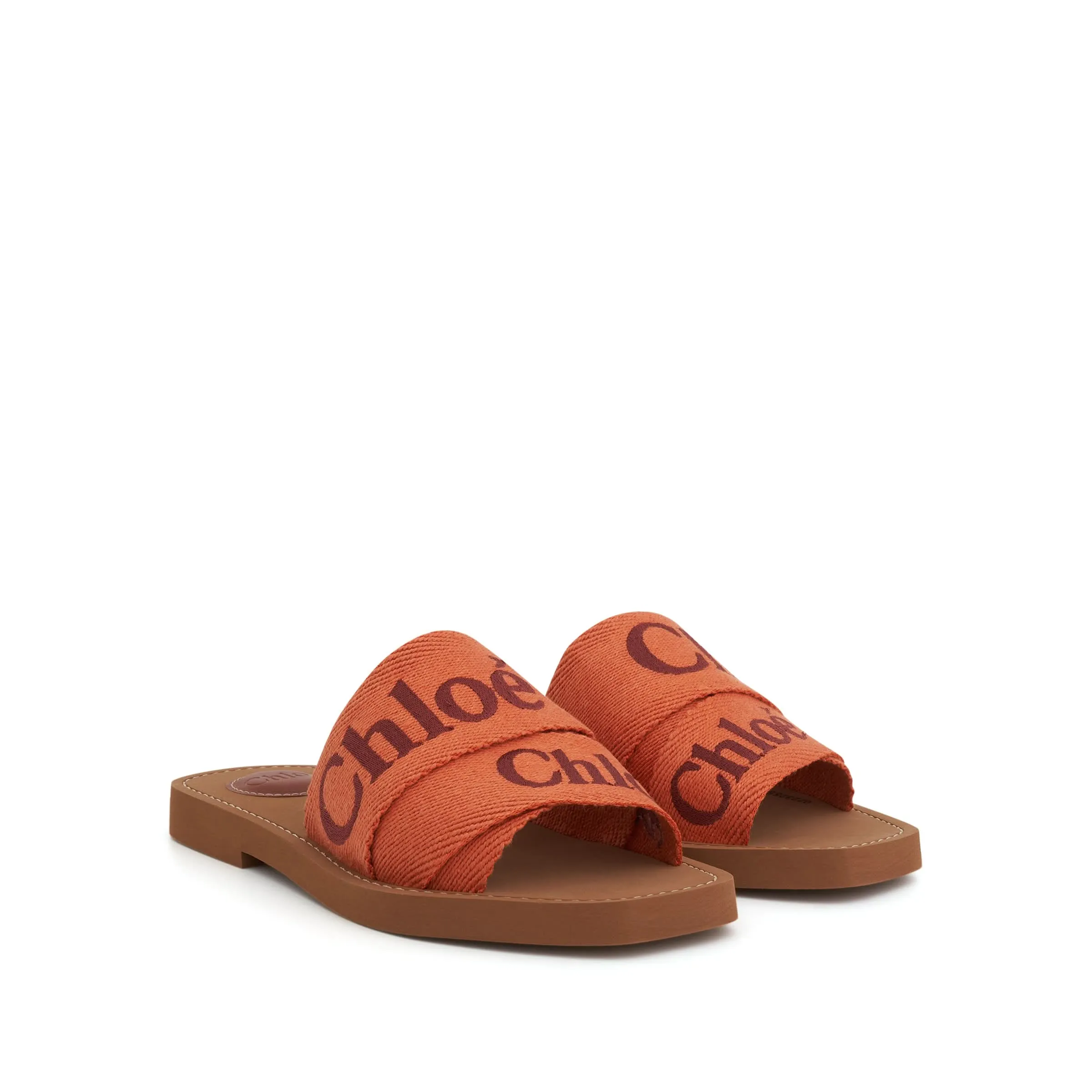 Woody Flat Mule in Orange